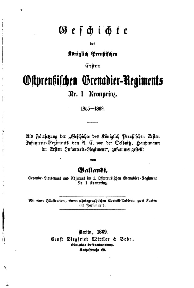 Geschichte des Koniglich Preussischen Ersten Ostpreussischen German Edition Johannes Gallandi Kitap Kapağı