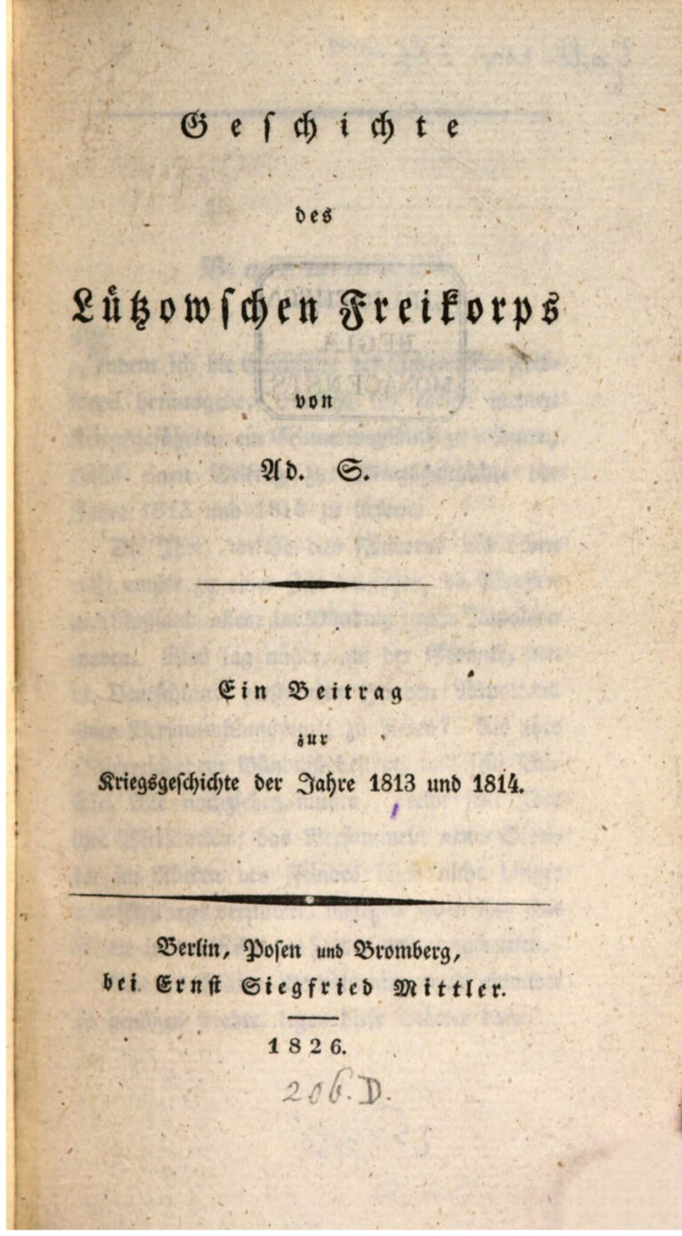 Geschichte des Lutzowschen Freikorps German Edition Adolf Schlusser Kitap Kapağı