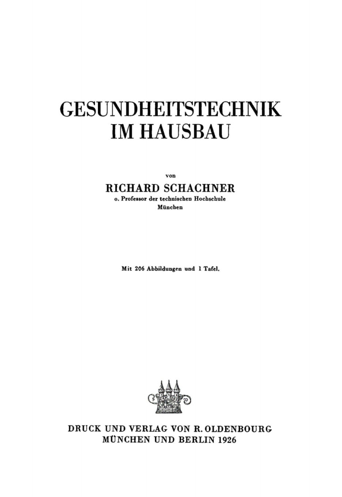 Gesundheitstechnik im Hausbau German Edition Richard Schachner Kitap Kapağı