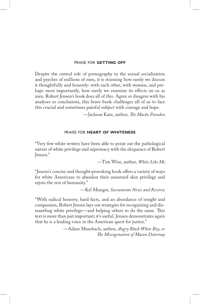 Getting Off Pornography and the End of Masculinity Robert Jensen Kitap Kapağı