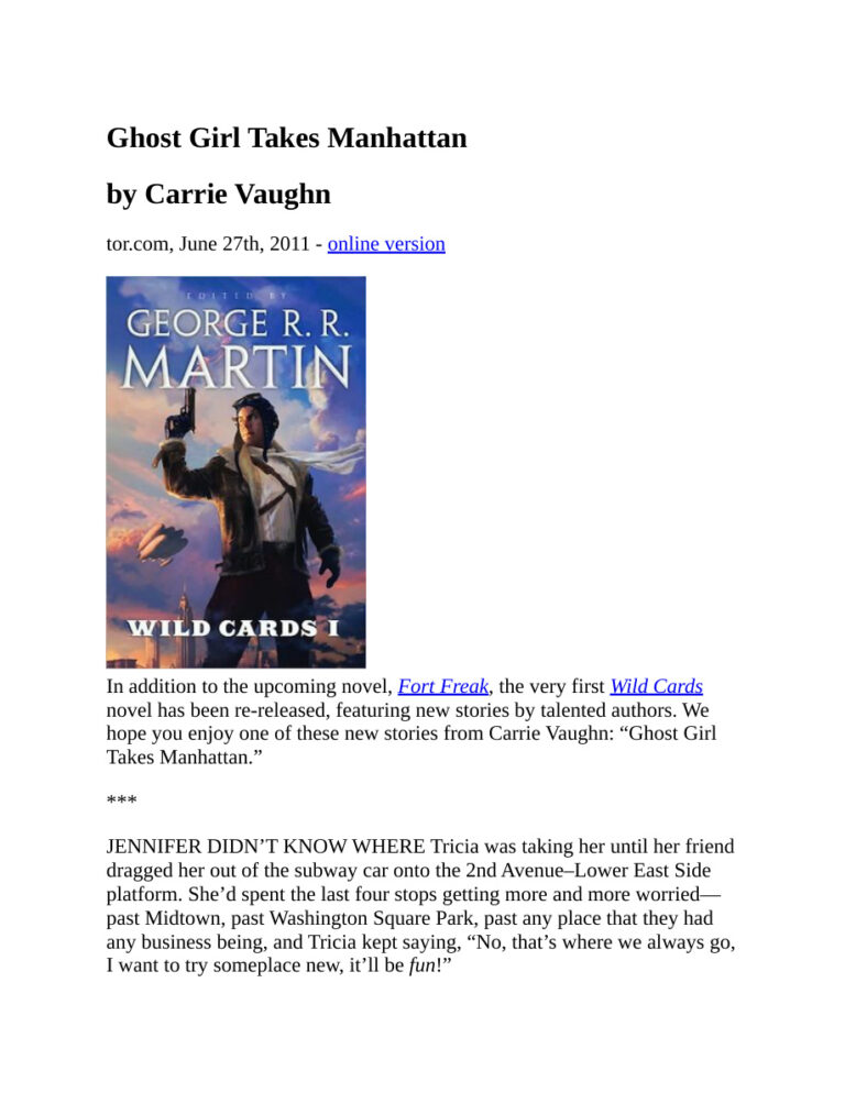 Ghost Girl Takes Manhattan Carrie Vaughn Kitap Kapağı