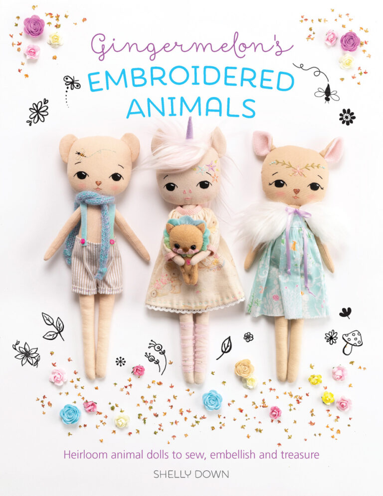 Gingeemelons embroidered animals Shelly down Kitap Kapağı
