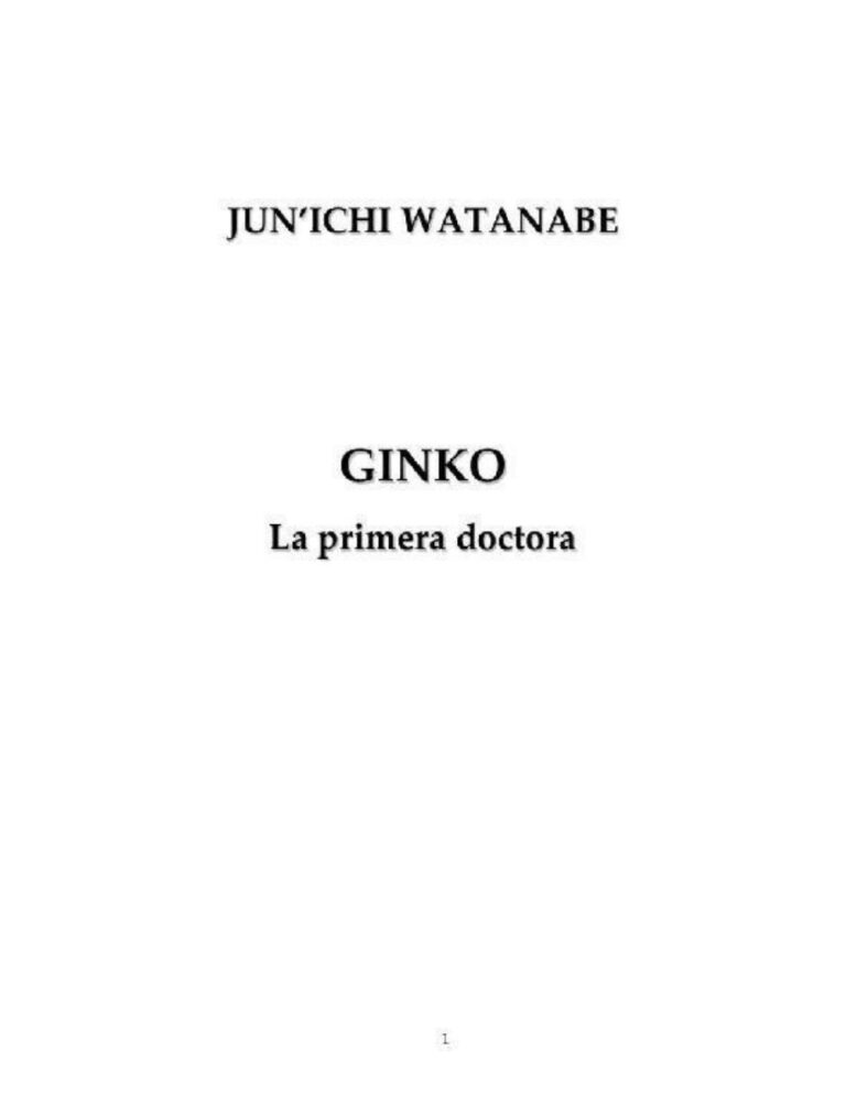 Ginko la primera doctora Junichi Watanabe Kitap Kapağı