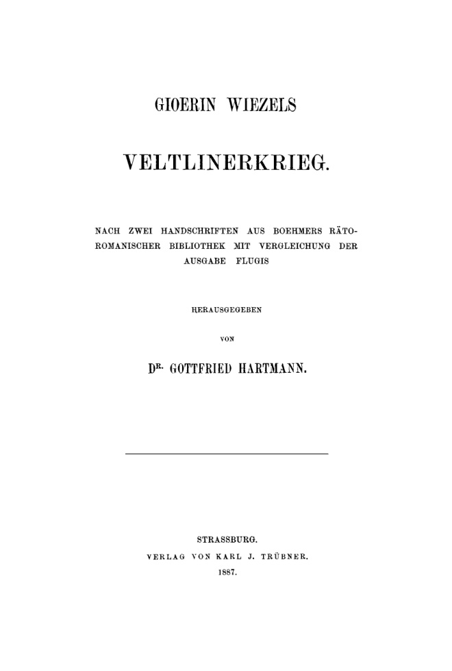 Gioerin Wiezels Veltlinerkrieg German Edition Guriin Wietzel Kitap Kapağı