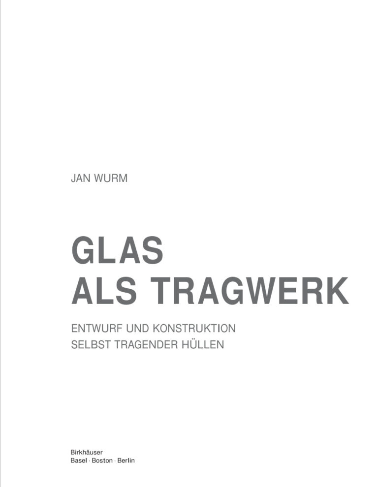 Glas als Tragwerk German Edition Jan Wurm Kitap Kapağı