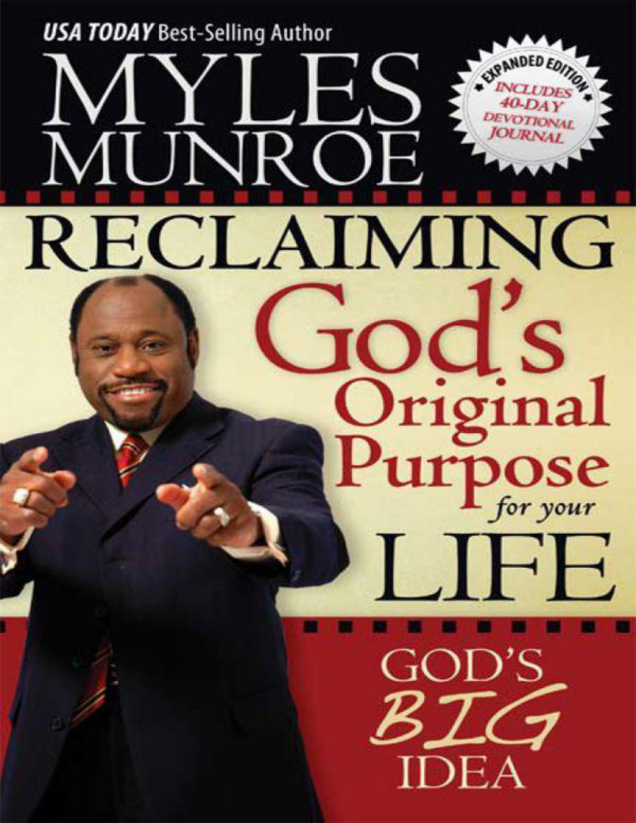 Gods big idea Myles Munroe Kitap Kapağı