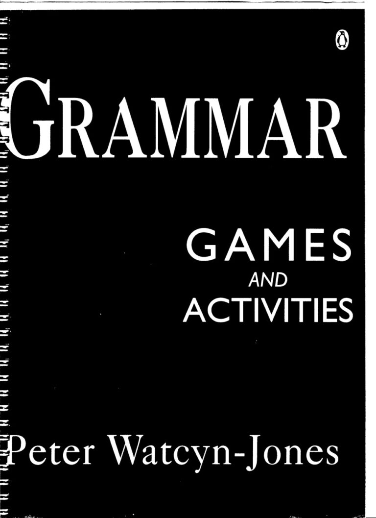 Grammar Games and Activities Peter Watcyn Jones Kitap Kapağı