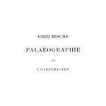 Griechische Palaeographie German Edition V Gardthausen Kitap Kapağı