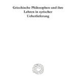 Griechische Philosophen und ihre Lehren in syrischer Ueberlieferung German Edition Anton Baumstark Kitap Kapağı
