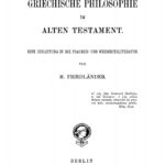 Griechische Philosophie im Alten Testament German Edition M Friedlander Kitap Kapağı