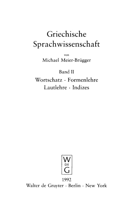Griechische Sprachwissenschaft PDF Download