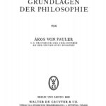 Grundlagen der Philosophie German Edition Akos von Pauler Kitap Kapağı