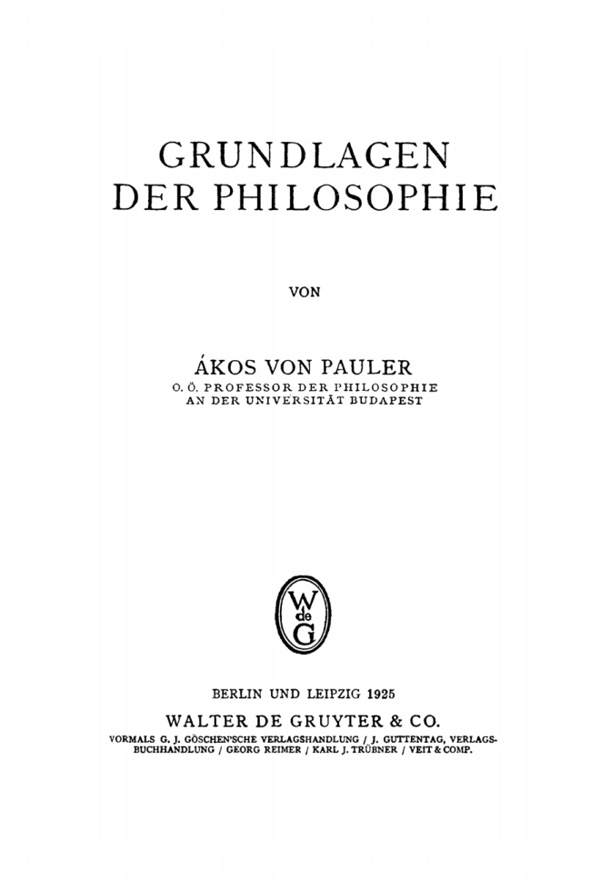 Grundlagen der Philosophie PDF Download