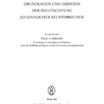 Grundlagen und Grenzen der Begutachtung jugendlicher Rechtsbrecher German Edition Paul H Bresser Kitap Kapağı