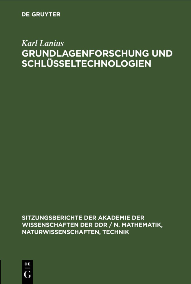 Grundlagenforschung und Schlüsseltechnologien PDF Download