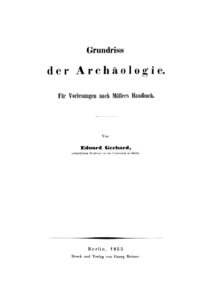 Grundriss der Archaeologie German Edition Eduard Gerhard Kitap Kapağı