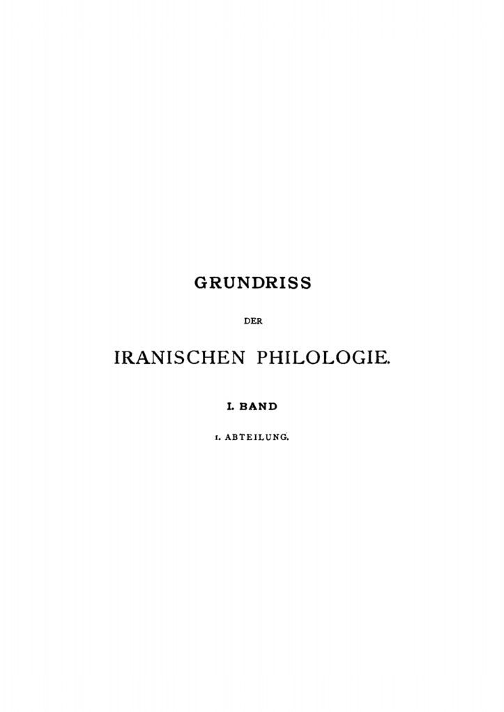 Grundriss der iranischen Philologie PDF Download