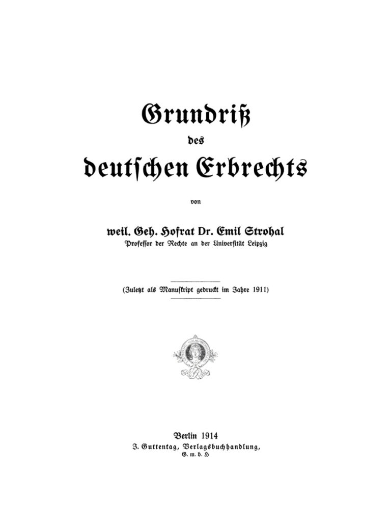 Grundriss des deutschen Erbrechts German Edition Emil Strohal Kitap Kapağı