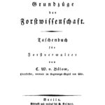 Grundzuge der Forstwissenschaft German Edition C W v Bulow Kitap Kapağı