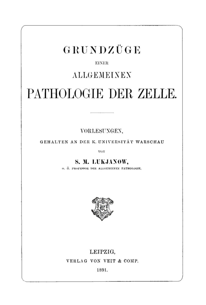 Grundzüge einer allgemeinen Pathologie der Zelle PDF Download