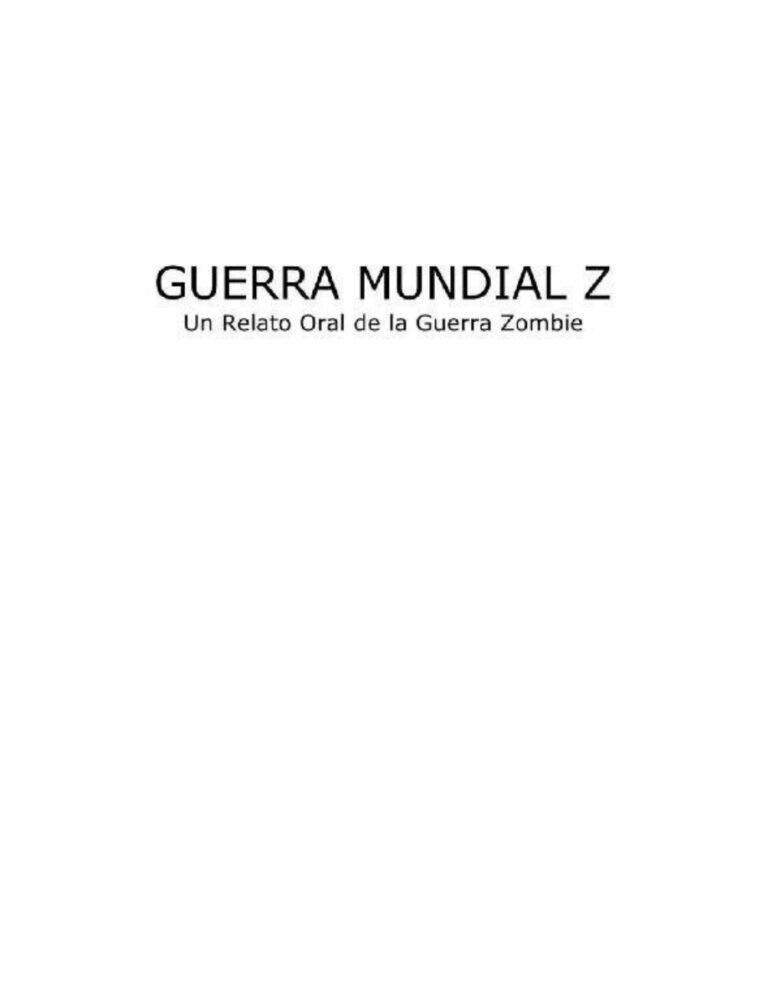 Guerra Mundial Z Max Brooks Kitap Kapağı