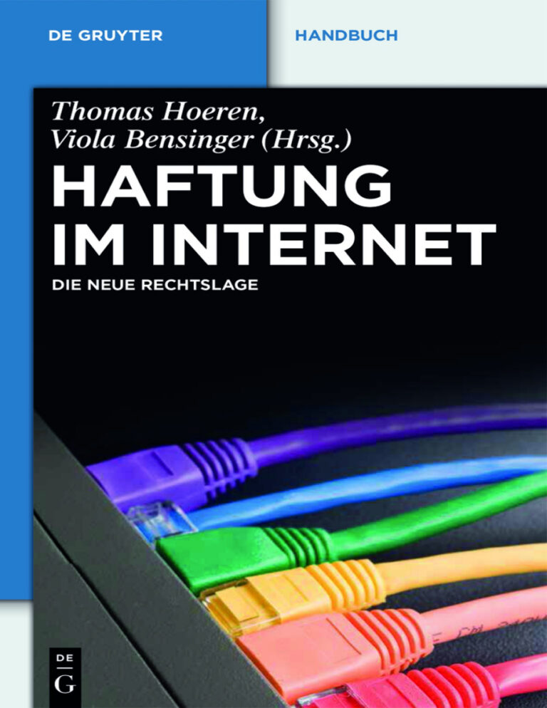 Haftung im Internet German Edition Thomas Hoeren Kitap Kapağı