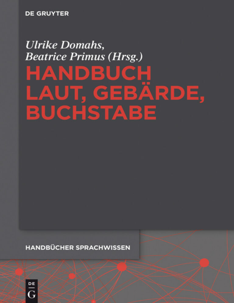 Handbuch Laut Gebarde Buchstabe German Edition Ulrike Domahs Kitap Kapağı