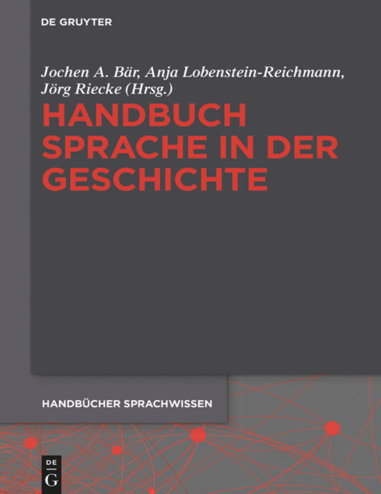 Handbuch Sprache in der Geschichte German Edition Jochen A Bar Kitap Kapağı