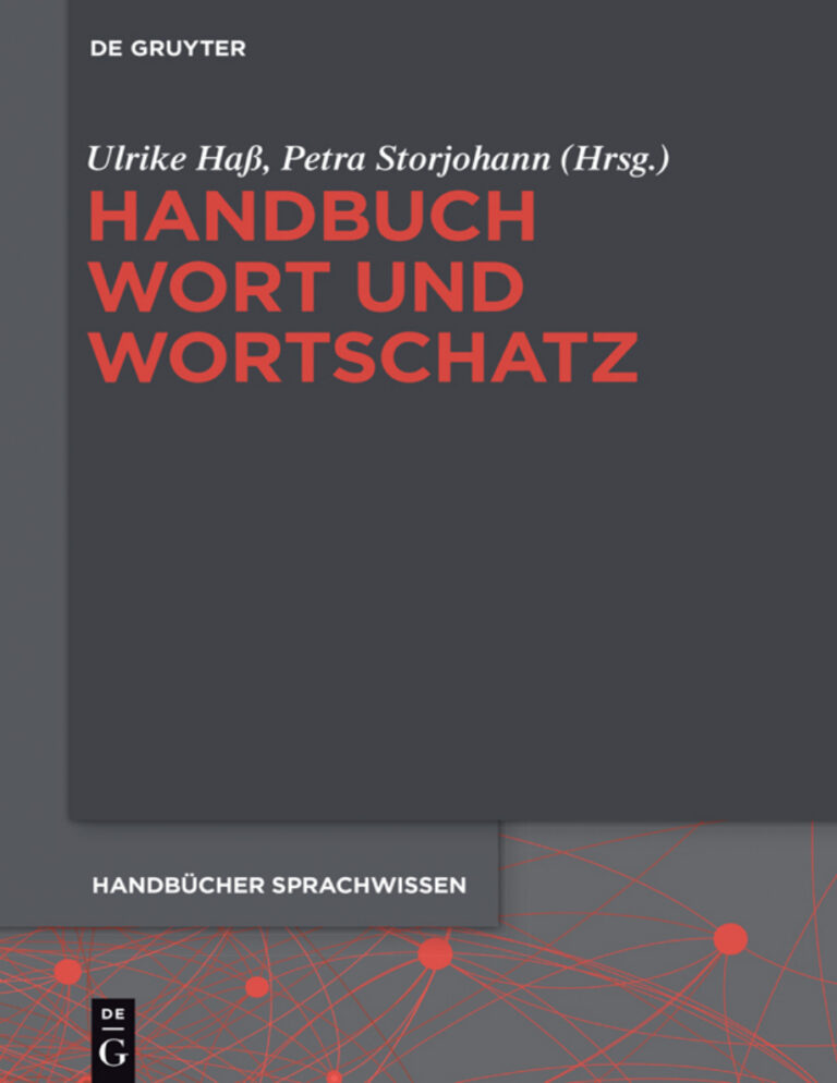 Handbuch Wort und Wortschatz German Edition Ulrike Hass Kitap Kapağı