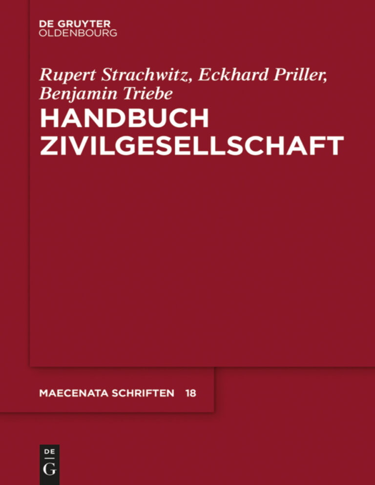 Handbuch Zivilgesellschaft German Edition Rupert Graf Strachwitz Kitap Kapağı