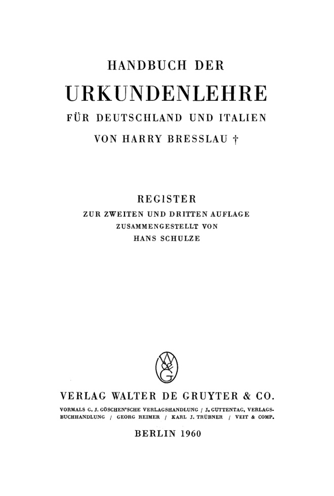 Handbuch der Urkundenlehre fur Deutschland und Italien German Edition Hans Schulze Kitap Kapağı