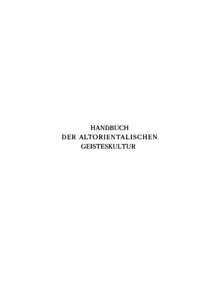 Handbuch der altorientalischen Geisteskultur German Edition Alfred Jeremias Kitap Kapağı