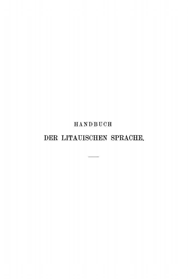 Handbuch der litauischen Sprache German Edition Oskar Wiedemann Kitap Kapağı