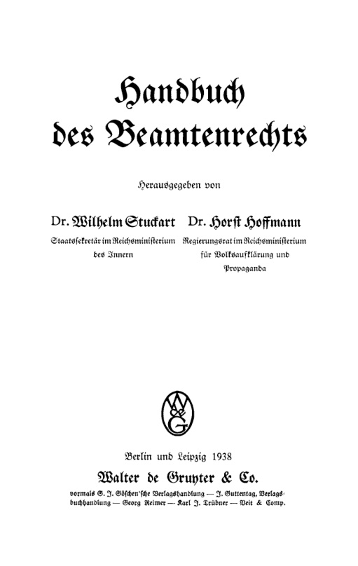 Handbuch des Beamtenrechts German Edition Wilhelm Stuckart Kitap Kapağı