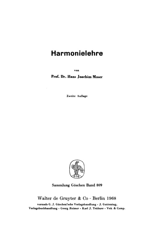 Harmonielehre German Edition Hans Joachim Moser Kitap Kapağı