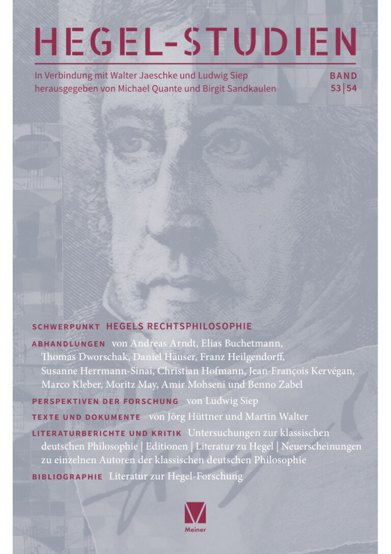 Hegel Studien Band 535 German Edition Michael Quante Kitap Kapağı