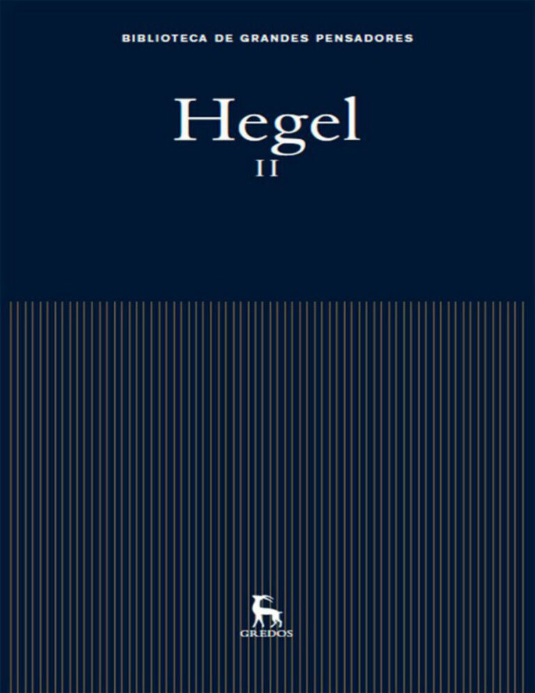 Hegel II B G Pensadores Gredos Georg Wilhelm Friedrich Hegel Kitap Kapağı