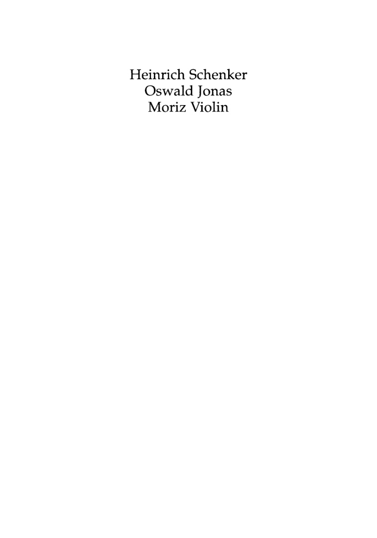 Heinrich Schenker Oswald Jonas Moriz Violin German Edition Robert Lang Kitap Kapağı