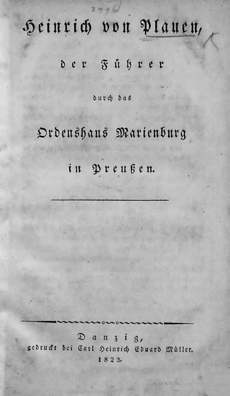 Heinrich von Plauen der Fuhrer durch das Ordenshaus Marienburg in Preussen German Edition Heinrich von Plauen Kitap Kapağı