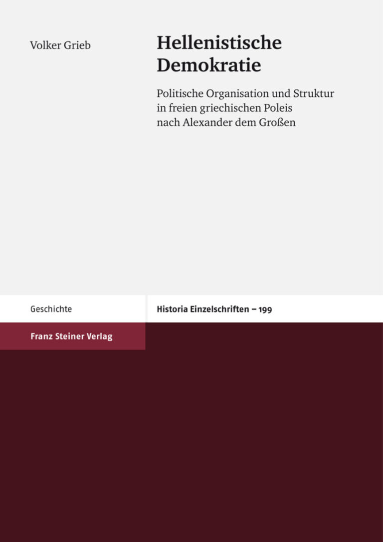 Hellenistische Demokratie German Edition Volker Grieb Kitap Kapağı