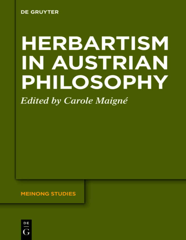 Herbartism in Austrian Philosophy German Edition Carole Maigne Kitap Kapağı