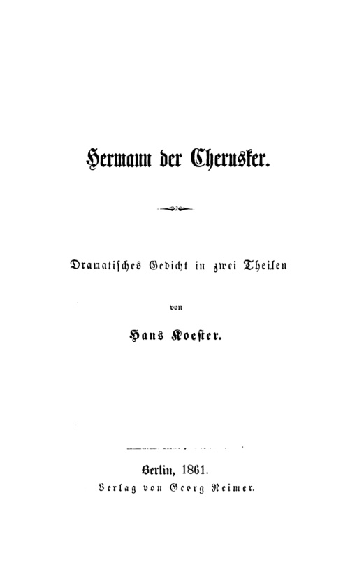 Hermann der Cherusker German Edition Hans Koester Kitap Kapağı