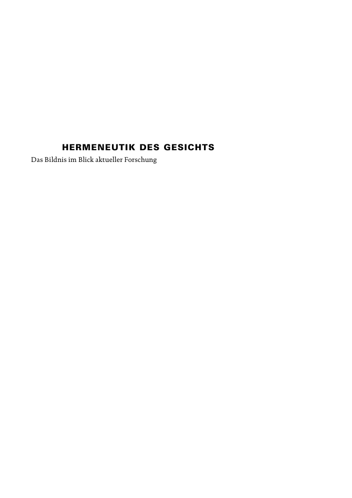 Hermeneutik des Gesichts German Edition Uwe Fleckner Kitap Kapağı