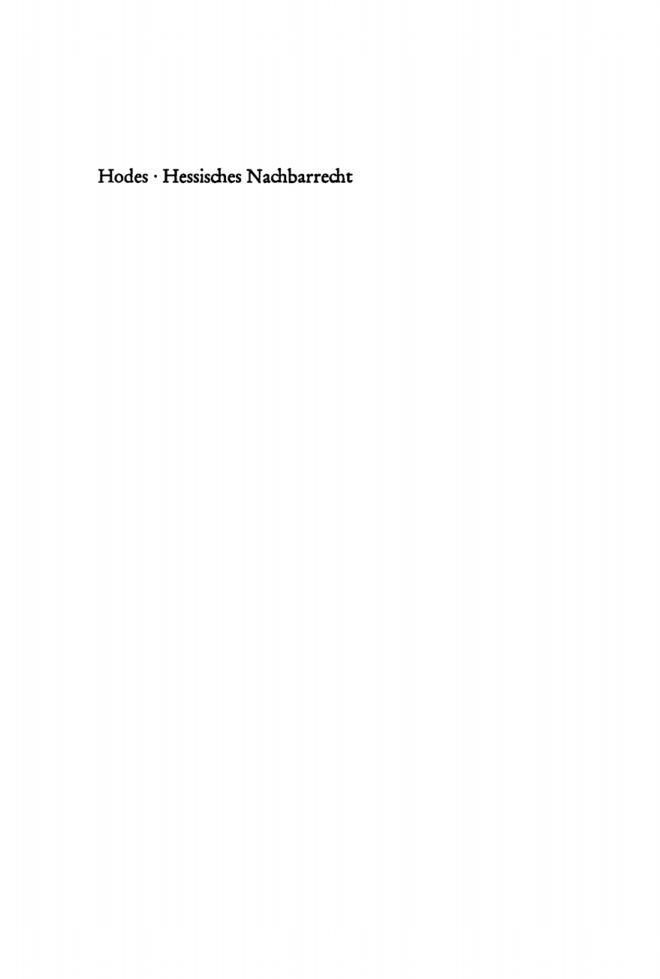 Hessisches Nachbarrecht German Edition Fritz Hodes Kitap Kapağı