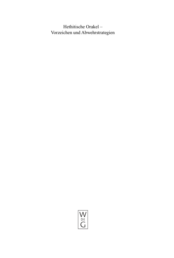 Hethitische Orakel Vorzeichen und Abwehrstrategien German Edition Volkert Haas Kitap Kapağı