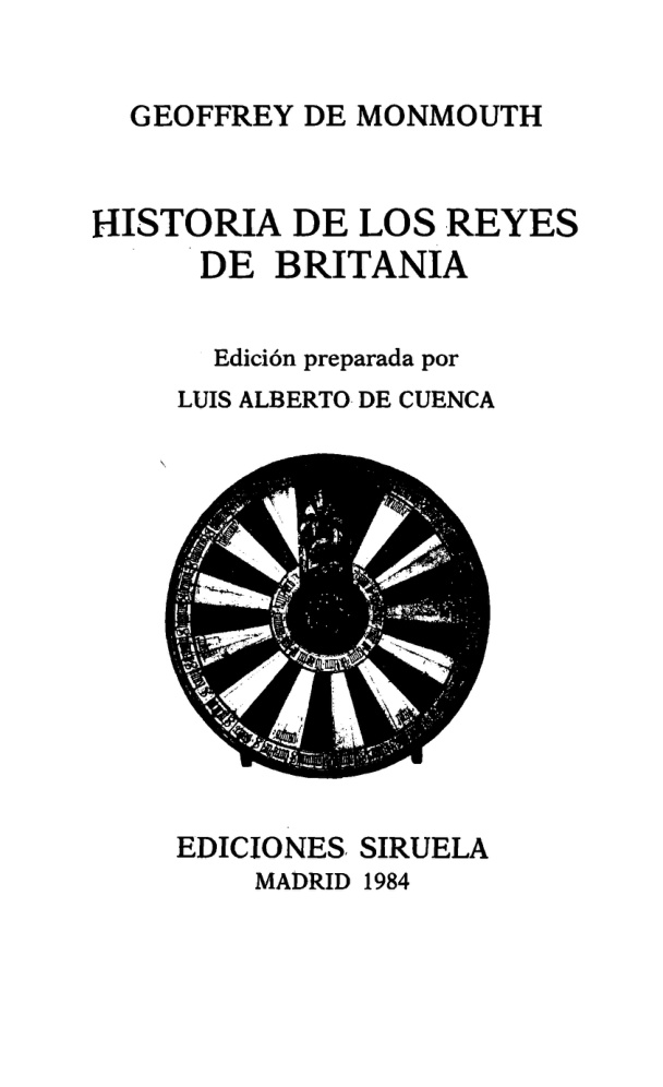 Historia de los reyes de Britania Geoffrey de Monmouth Kitap Kapağı