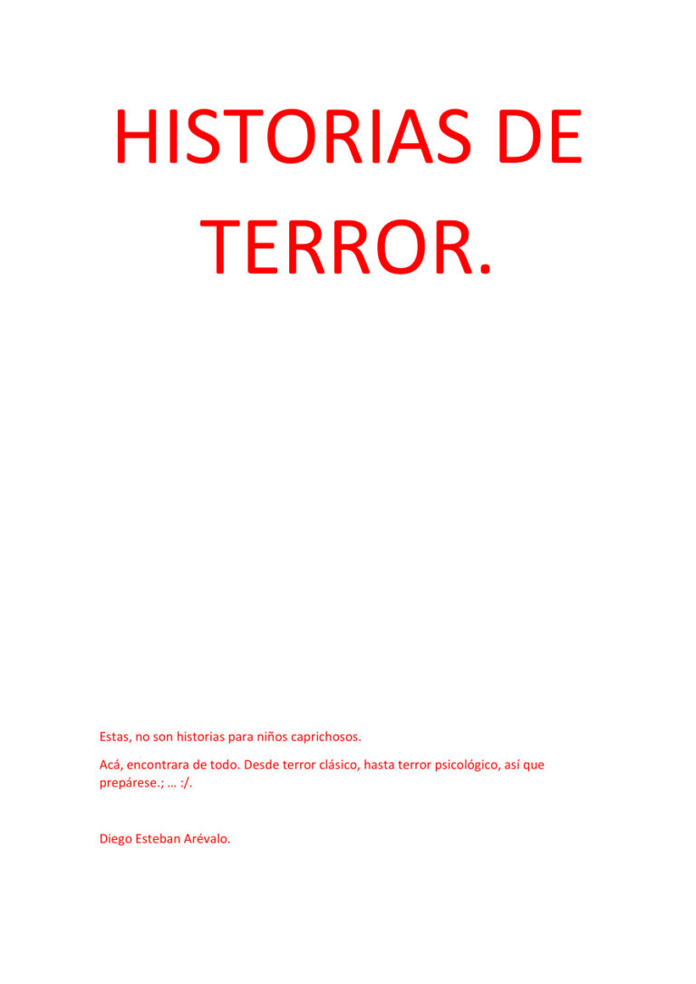 Historias de Terror Spanish Edition Diego Arevalo Gomez Kitap Kapağı