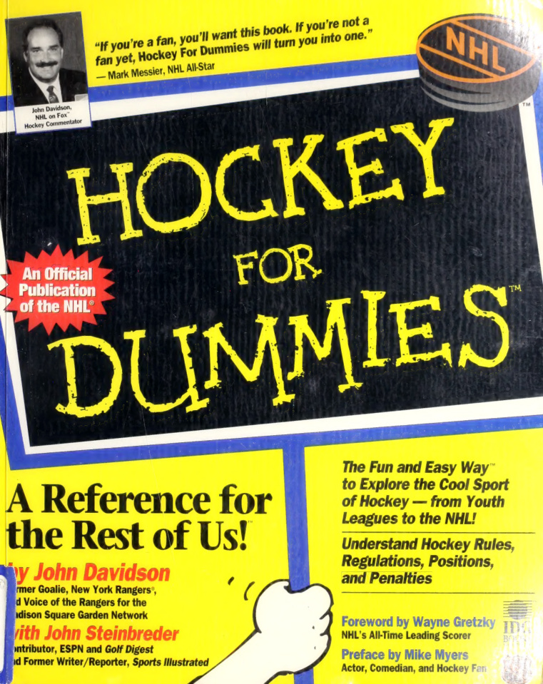 Hockey For Dummies John Davidson Kitap Kapağı