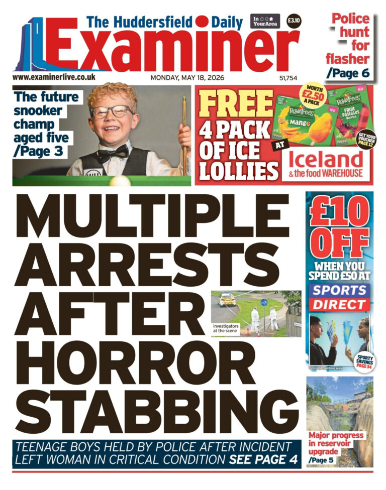 Huddersfield Examiner 18 May 2026 Huddersfield Examiner Kitap Kapağı