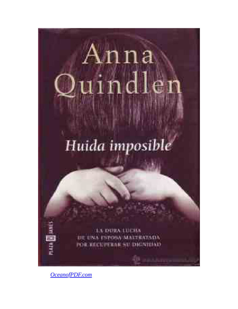 Huida imposible Anna Quindlen Kitap Kapağı